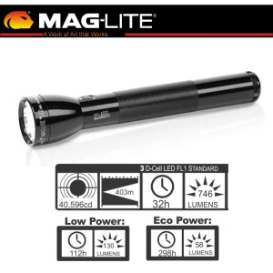 ML300L LED 3rd GEN 3D Black Maglite