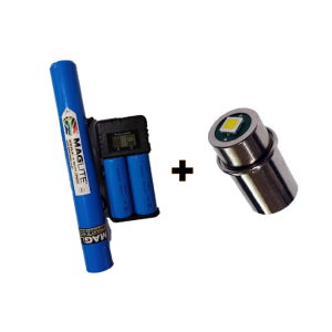 Recharge Battery Kit for 4D Maglite + 415 Lumens LED Upgrade