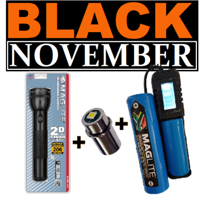 BLACK Maglite Heavy-Duty 2-Cell D Flashlight COMBO! BLACK Maglite Heavy-Duty 2-Cell D Flashlight COMBO!