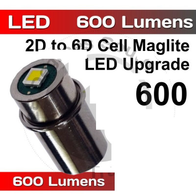 600 Lumen LED 2 to 6D Cell Upgrade Module
