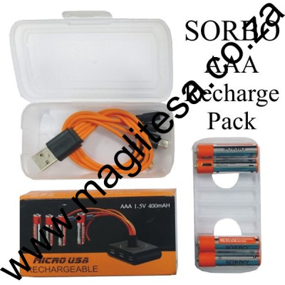 Sorbo USB Recharg. AAA 4 Pack Box Sorbo USB Recharg. AAA 4 Pack Box