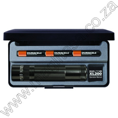Black Maglite XL 200 Pres Box