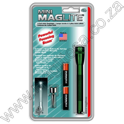 GREEN MINI MAGLITE 2 CELL AAA FLASHLIGHT