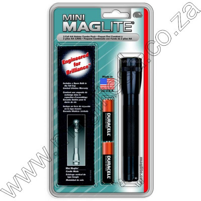AA Black Mini Maglite w Holster AA Black Mini Maglite w Holster