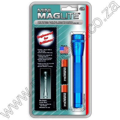 AA Blue Mini Maglite w Holster AA Blue Mini Maglite w Holster