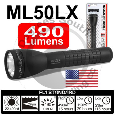 490 Lumen ML50L 2C Cell Maglite Black 490 Lumen ML50L 2C Cell Maglite Black