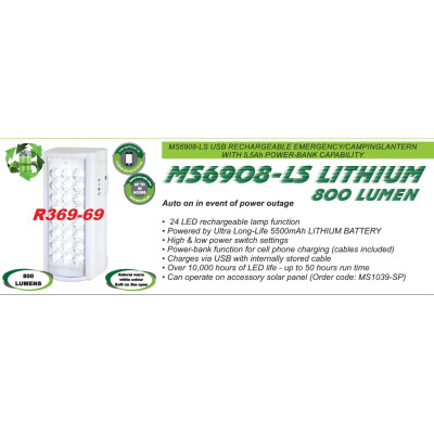 800 Lumen 24W Lantern / Powerbank 800 Lumen 24W Lantern / Powerbank
